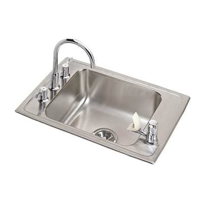 Elkay Lustertone Classic Stainless Steel 25'' X 17'' X 7-5/8'' 4-Hole Single Bowl Drop-in... by Elkay