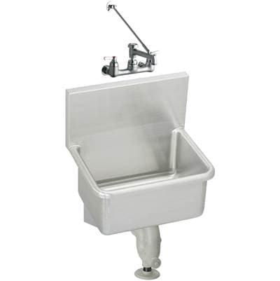 Elkay Stainless Steel 23'' X 18-1/2'' X 12 Wall Hung Service Sink Kit W/bucket Hook and P-trap -... by Elkay