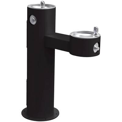 Elkay Outdoor Fountain Bi-level Pedestal Non-filtered, Non-refrigerated Freeze Resistant - Black by Elkay