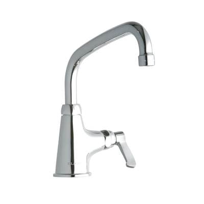 Elkay Single Hole with Single Control Faucet with 8'' Arc Tube Spout 2'' Lever Handle - Chrome by Elkay