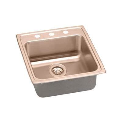 Elkay 18 Gauge Cuverro Antimicrobial Copper 19.5'' X 22'' X 6.5'' Single Bowl Drop-in Sink -... by Elkay