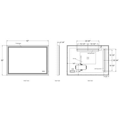 Eurofase Artell, Mirror 30'' X 42'' - Brushed Silver by Eurofase
