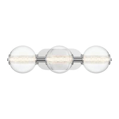 Eurofase Atomo, Vanity, 3Lt, 25'', Chrome, Clear Glass by Eurofase