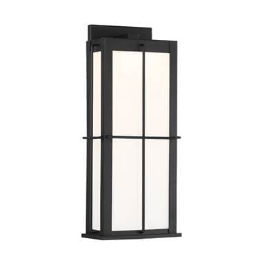 Eurofase Bensa, Outdoor, 20'', Matte Black, White Glass by Eurofase