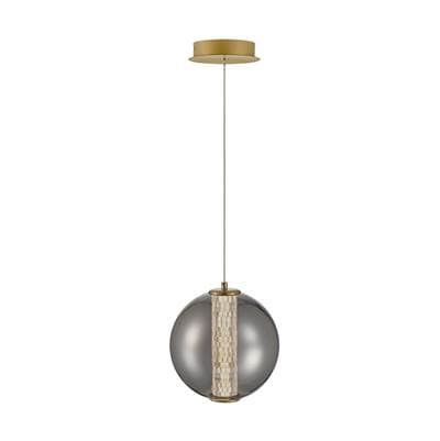Eurofase Atomo, Pendant, 9'', Gold, Smoked Glass by Eurofase