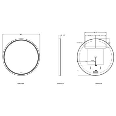 Eurofase Artell, Mirror 42'' X 42'' - Brushed Gold by Eurofase