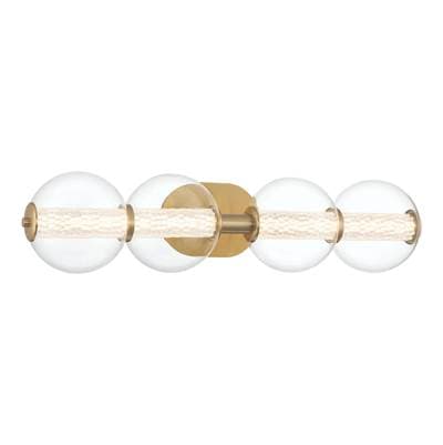 Eurofase Atomo, Vanity, 4Lt, 30'', Gold, Clear Glass by Eurofase