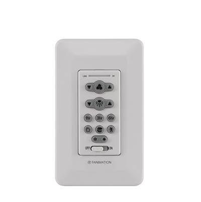 Fanimation 16 Speeds Wall Control Reversing - Fan and Light - WH - Matte White by Fanimation