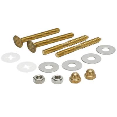 Fluidmaster Bowl-to-hardware - 2 Brass Bolts and 2 Brass Screws by Fluidmaster