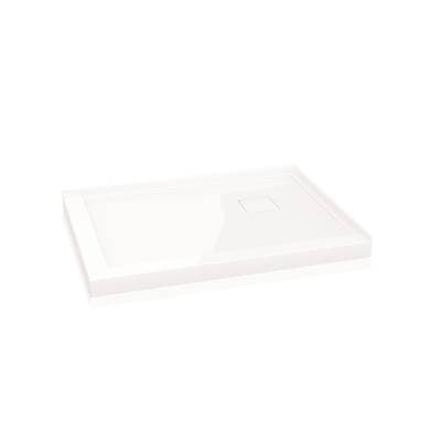 Fleurco Flanged BASE W/corner Drain Cover/2-flange/4836/white/right - White by Fleurco