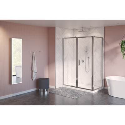 Fleurco Elera 2-SIDED 33X32/CHROME/79H/SEKUR+/IN&OUT Pivot - Chrome by Fleurco