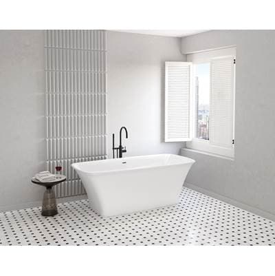 Fleurco ARIA Stone LYS TUB, 6631, White Gloss Int/mat EXT by Fleurco