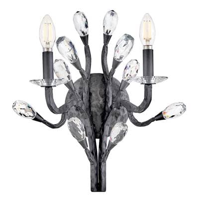 Fredrick Ramond Medium Two Light Sconce - Brushed Graphite by Fredrick Ramond