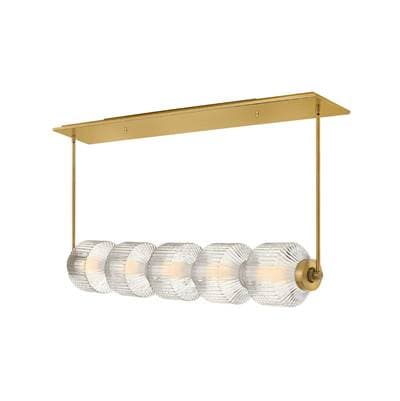 Fredrick Ramond Five Light Led Linear - Lacquered Brass by Fredrick Ramond