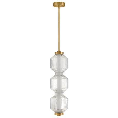 Fredrick Ramond Medium Led Convertible Pendant - Lacquered Brass by Fredrick Ramond