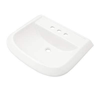 Avalanche Standard Ped Top 25''x21'' 4''CC White by Gerber Plumbing