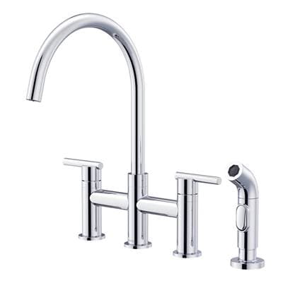 Gerber Plumbing Parma 2H Bridge Kitchen Faucet W/ Spray 1.75gpm - Chrome by Gerber Plumbing