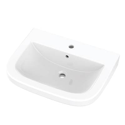 Gerber Plumbing Wicker Park Ped Top or Wall Hung Lav 24.63''x19.38'' Single Hole - White by Gerber Plumbing