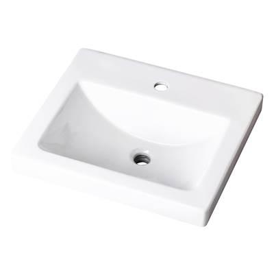 Wicker Park Countertop Lavatory 22-1/16''x17-3/4'' Rectangle with U-Shaped Basin - Single Hole White by Gerber Plumbing