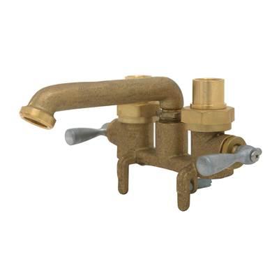 Gerber Classics 2H Clamp On Laundry Faucet w/ IPS/Sweat Connections -No Threads on Spout Rough Brass by Gerber Plumbing