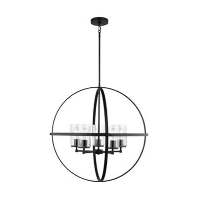 Generation Lighting Alturas Five Light Chandelier Midnight Black Bulbs Inc by Generation Lighting