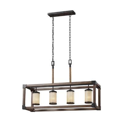 Generation Lighting Dunning Four Light Linear Chandelier - Stardust by Generation Lighting