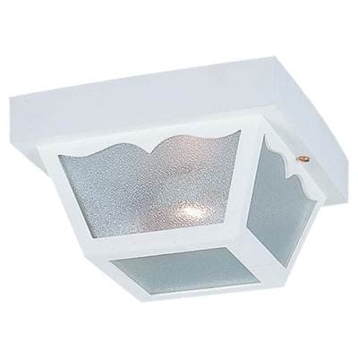 Generation Lighting Outdoor Ceiling 2-Light Flush Mount - White by Generation Lighting