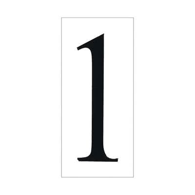 Generation Lighting Address Light Number Tile 1 - White Plastic by Generation Lighting