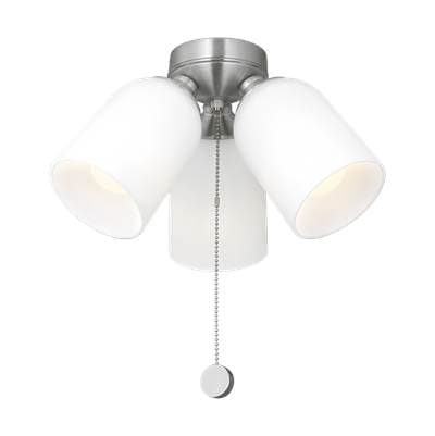Generation Lighting Emile Light Kit in with Etched White Glass - Brushed Nickel by Generation Lighting