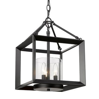 Golden Lighting Smyth 3-light Chandelier in Matte Black by Golden Lighting