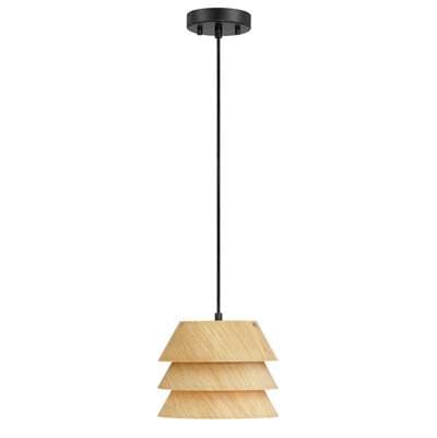 Golden Lighting Aalto 1-Light Pendant - Light Walnut by Golden Lighting