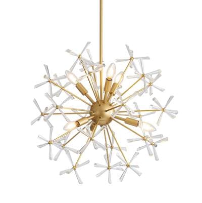 Golden Lighting Wry Lighting Dandelion 6-light Pendant - Matte Gold by Golden Lighting