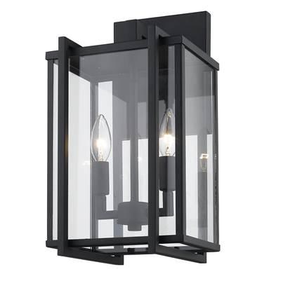 Golden Lighting Tribeca 2-light Outdoor Wall in Natural Black by Golden Lighting