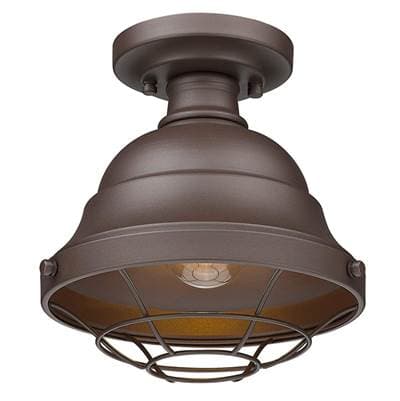 Golden Lighting Bartlett 1-light Outdoor Ceiling - Textured Bronze by Golden Lighting