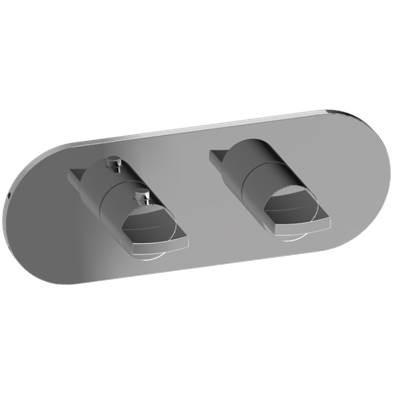 M-Series Round Thermostatic 2-Hole Trim Plate w/Targa/Sade Handle (Horizontal Installation) by Graff