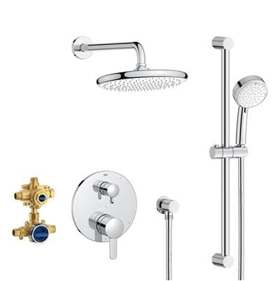 Grohe Cosmopolitan Pressure Balance RAIN Shower SET - Chrome by Grohe