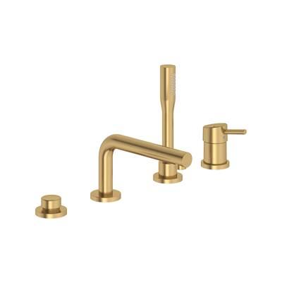 4-Hole Single-Handle Deck Mount Roman Tub Faucet with 1.75 GPM Hand Shower by Grohe