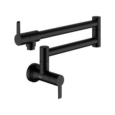 2-Handle Wall Mount Pot Filler - Matte Black by Grohe