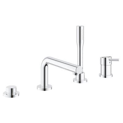Grohe 4-Hole Single-handle Deck Mount Roman Tub Faucet with 1.75 GPM Hand Shower - Chrome by Grohe