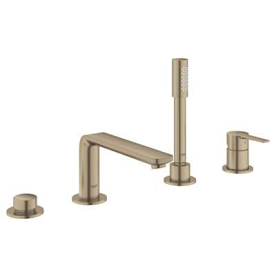 4-Hole Single-Handle Deck Mount Roman Tub Faucet with 1.75 GPM Hand Shower by Grohe