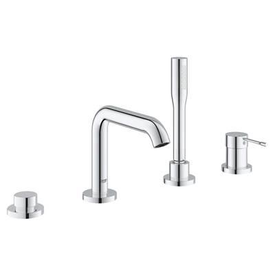 4-Hole Single-Handle Deck Mount Roman Tub Faucet with 1.75 GPM Hand Shower by Grohe