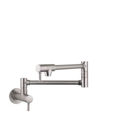 Hansgrohe Transitional Wall-mounted Pot Filler in Steel Optic - Steel Optik by Hansgrohe