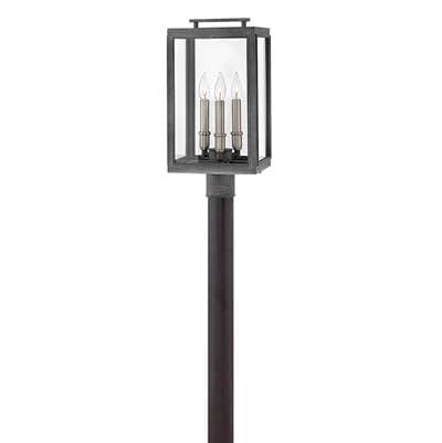 Hinkley Lighting Large Post Top or Pier Mount Lantern - Aged Zinc by Hinkley Lighting