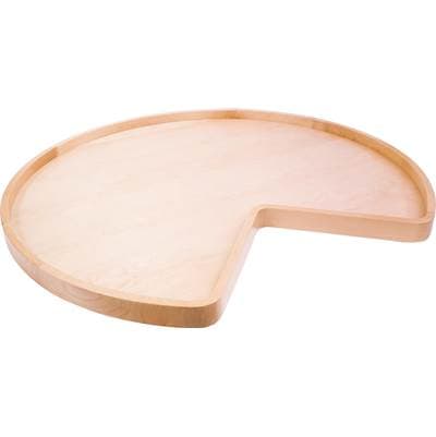 Hardware Resources 24'' Kidney Wood Lazy Susan Shelf - Uv Coated by Hardware Resources