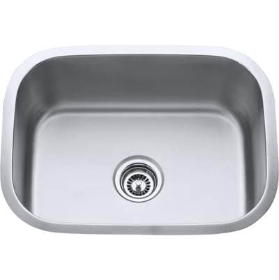 Hardware Resources 23-1/2'' L X 17-3/4'' W X 9'' D Undermount 18 Gauge Stainless Steel Single... by Hardware Resources