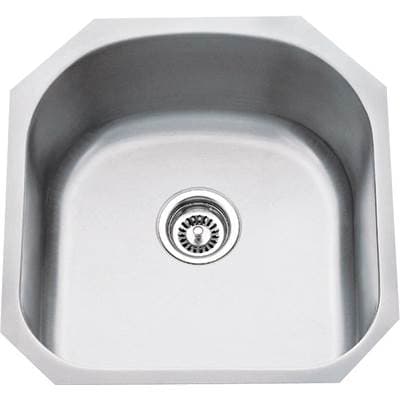Hardware Resources 19-3/4'' L X 20-1/2'' W X 9'' D Undermount 18 Gauge Stainless Steel Single... by Hardware Resources