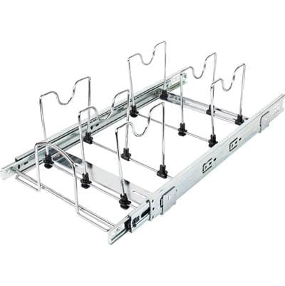 Hardware Resources Wire Cookware Pot Pullout - Chrome by Hardware Resources