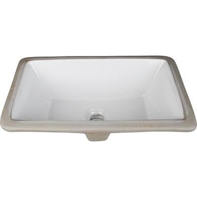 16'' L x 9-7/8'' W White Rectangle Undermount Porcelain Bathroom Sink With Overflow by Hardware Resources