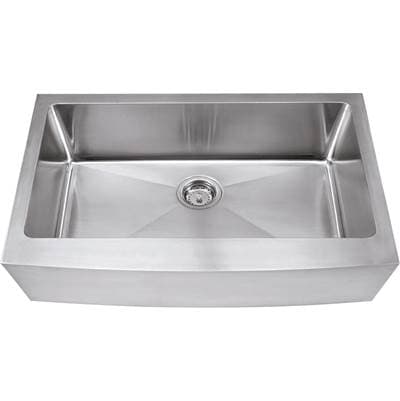 Hardware Resources 35-7/8'' L X 20-3/4'' W X 10'' D Farmhouse/apron Front 16 Gauge Stainless... by Hardware Resources