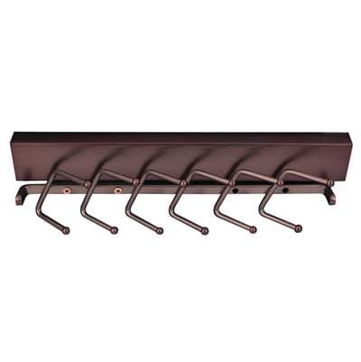 Hardware Resources Brushed Oil Rubbed Bronze 12'' Sliding Tie Rack by Hardware Resources